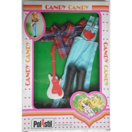 Vestito Salopette con chitarra per Bambola Candy Candy