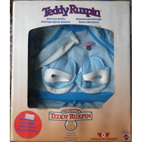 Pupazzo peluche Teddy Ruxpin tuta ginnastica 1985