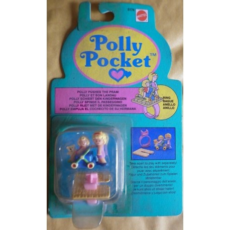 Polly Pocket anello Polly spinge il passeggino 1990