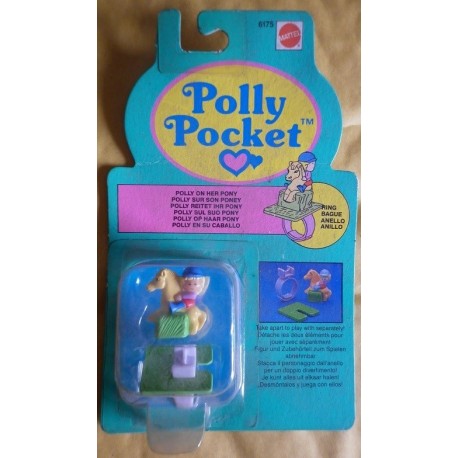 Polly Pocket anello Polly sul suo pony 1990