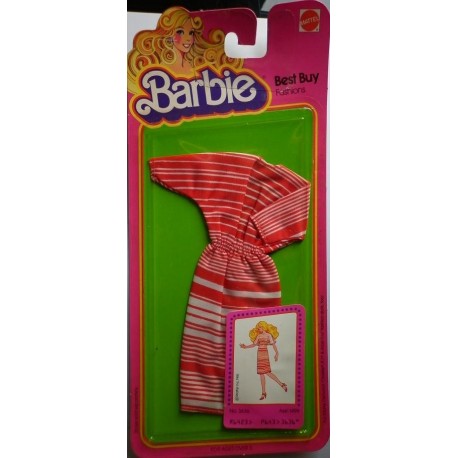 Vestito Barbie Best Buy Fashions righe rosse